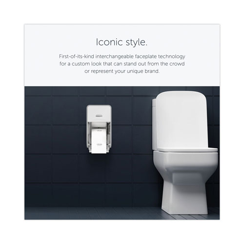Kimberly-Clark ICON Coreless Standard Roll Toilet Paper Dispenser, 7.18 x 13.37 x 7.06, White Mosaic