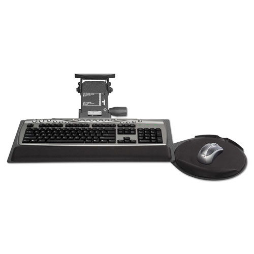 Kelly Computer Supplies Leverless Lift N Lock Keyboard Tray, 19w x 10d, Black