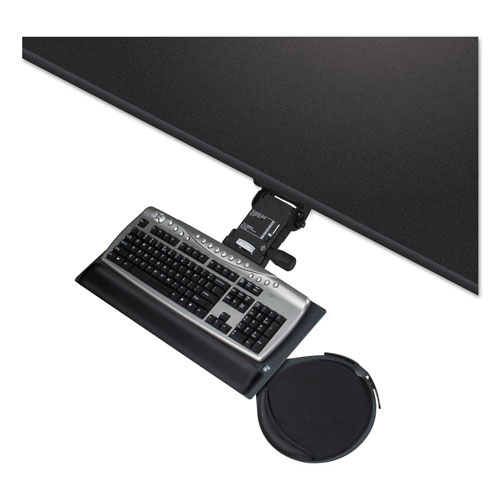 Kelly Computer Supplies Leverless Lift N Lock Keyboard Tray, 19w x 10d, Black