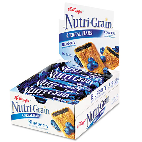 Keebler Nutri-Grain Soft Baked Breakfast Bars, Blueberry, Indv Wrapped 1.3 oz Bar, 16/Box