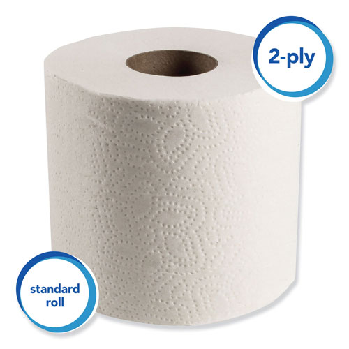 Scott® Essential Standard Roll Bathroom Tissue, Septic Safe, 2-Ply, White, 550 Sheets/Roll