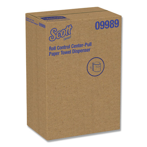 Scott® Roll Control Center Pull Towel Dispenser, 10 3/10w x9 3/10 x11 9/10h, Smoke/Gray