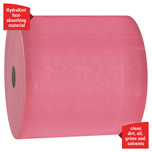 WypAll® Power Clean X80 Heavy Duty Cloths (41055), Extended Use Cloths Jumbo Roll, Red, 475 Sheets / Roll; 1 Roll / Case