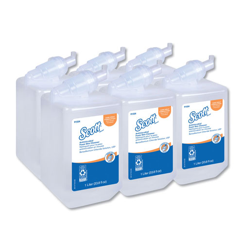 Scott® Control Antimicrobial Foam Skin Cleanser, Fresh Scent, 1000mL Bottle, 6/CT