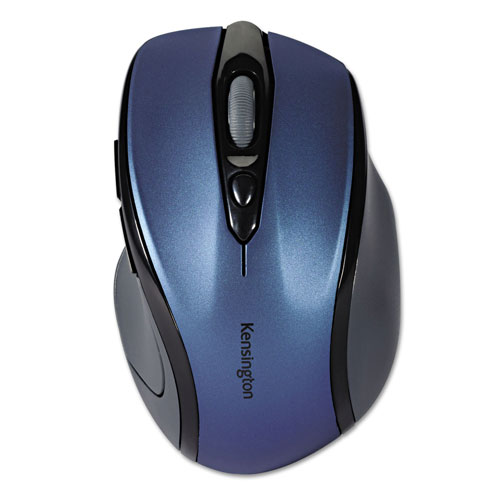 Kensington Pro Fit Mid-Size Wireless Mouse, 2.4 GHz Frequency/30 ft Wireless Range, Right Hand Use, Sapphire Blue