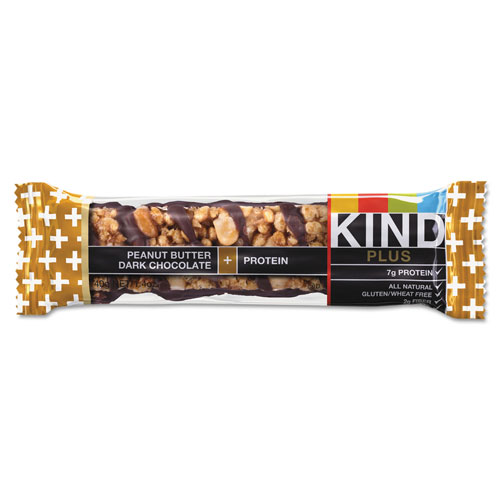 Kind Plus Nutrition Boost Bar, Peanut Butter Dark Chocolate/Protein, 1.4 oz, 12/Box