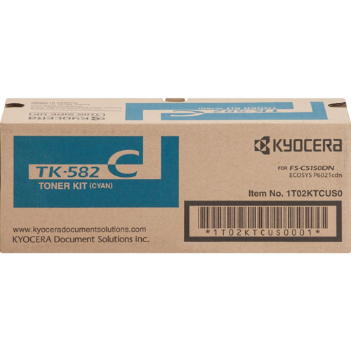 Kyocera Toner Cartridge f/5150/6021, 8000 Page Yield, Cyan