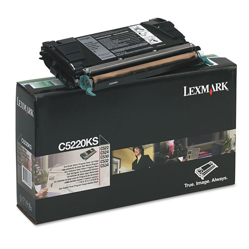 Lexmark C5220KS Return Program Toner, 4000 Page-Yield, Black