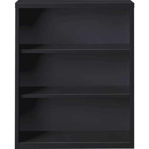 Lorell 3-Shelf Bookcase, Black