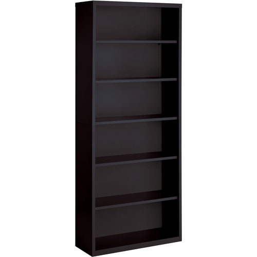 Lorell 6-Shelf Bookcase, Black