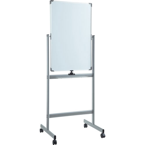 Lorell Whiteboard Easel, Double-Sided, Magnetic, 27-1/2"x70"