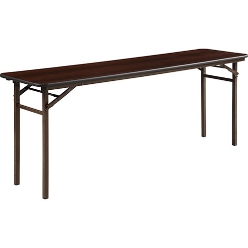 Lorell Folding Table, 72" x 18", Mahogany