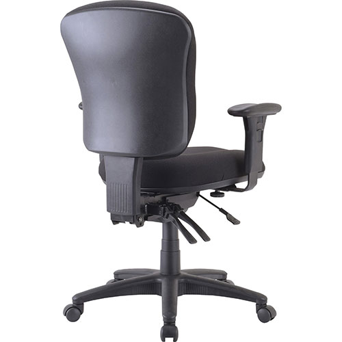 Lorell Mid-back Task Chair, 26-3/4"x26"x39-1/4"-42", Black