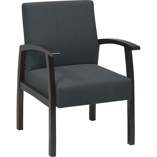 Lorell Guest Chairs, 24"x25"x35-1/2", Mahogany/Charcoal