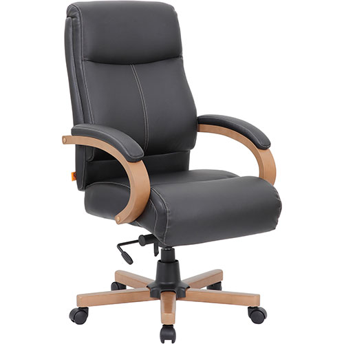Lorell High Back Executive Chair, 27" x 31" x 47", Black Walnut