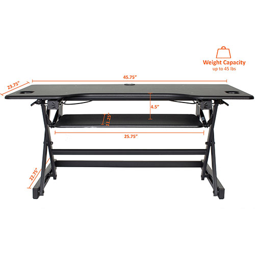 Lorell Desk Riser, Adjustable, 45 lb Cap, 46