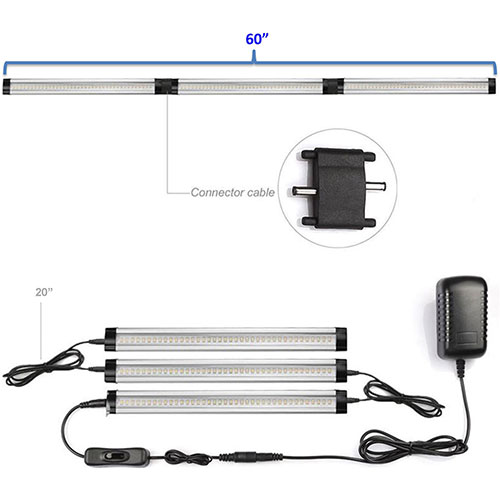 Lorell Task Lighting Starter Kit, LED, 2