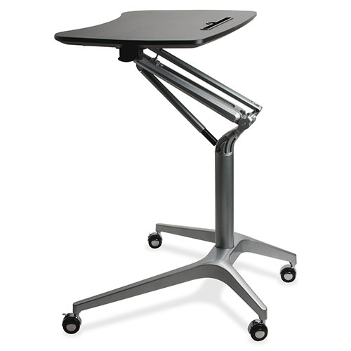 Lorell Height Adjustable Mobile Desk, 28-1/4
