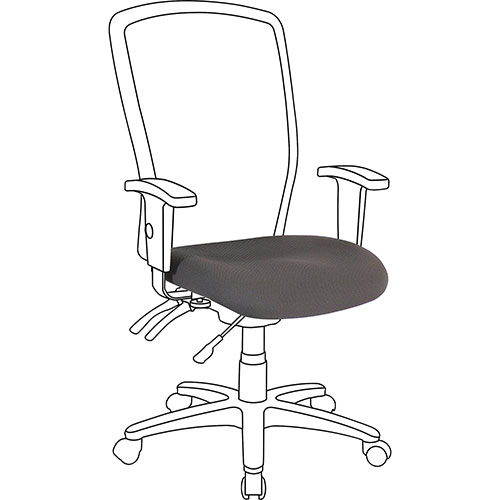 Lorell Seat for Chair Frames, Leather, 19-7/8