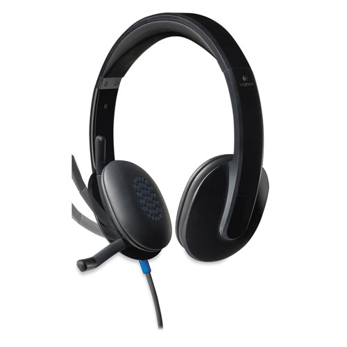 Logitech H540 Corded Headset, USB, Black