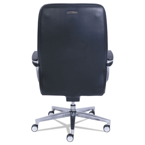 La-Z-Boy Commercial 2000 High-Back Executive Chair, Supports up to 300 lbs., Black Seat/Black Back, Silver Base
