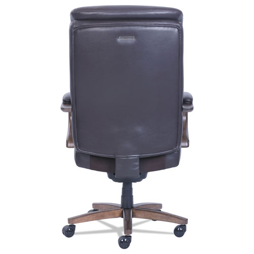 La-Z-Boy Woodbury Big and Tall Executive Chair, Supports up to 400 lbs., Brown Seat/Brown Back, Weathered Sand Base