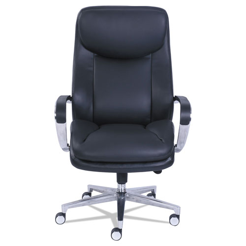 La-Z-Boy Commercial 2000 Big and Tall Executive Chair, Supports up to 400 lbs., Black Seat/Black Back, Silver Base