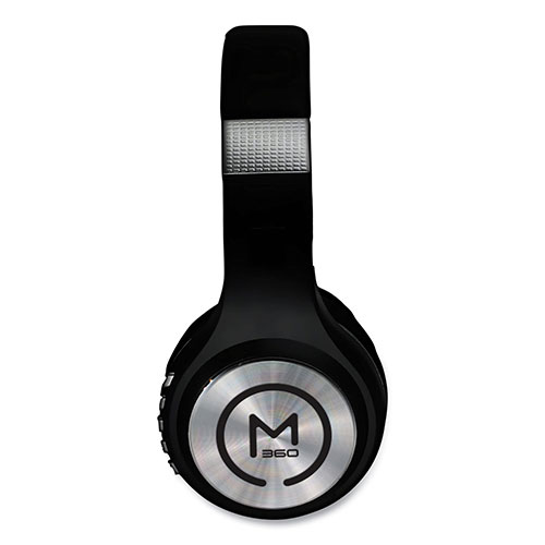 Morpheus 360® SERENITY Stereo Wireless Headphones with Microphone, 3 ft Cord, Black/Silver