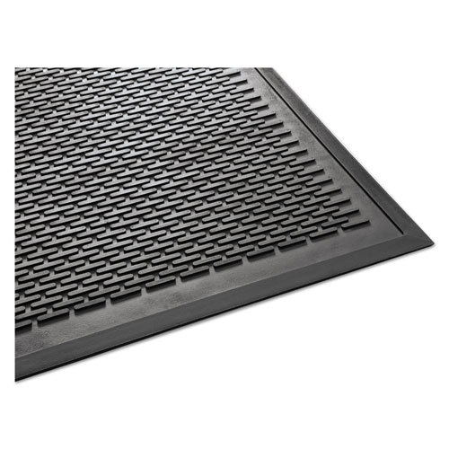 Millennium Mat Company Clean Step Outdoor Rubber Scraper Mat, Polypropylene, 36 x 60, Black