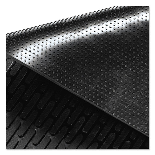 Millennium Mat Company Clean Step Outdoor Rubber Scraper Mat, Polypropylene, 48 x 72, Black