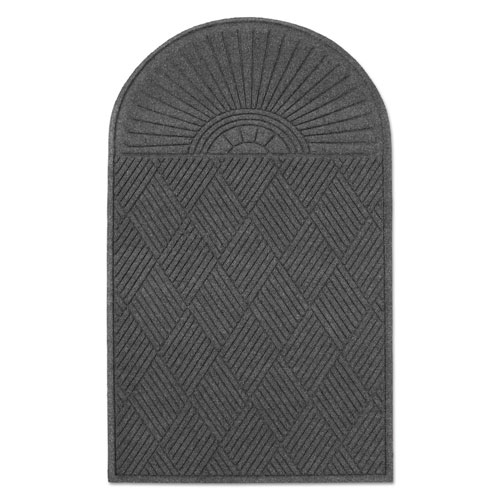 Guardian EcoGuard Diamond Floor Mat, Single Fan, 36 x 72, Charcoal