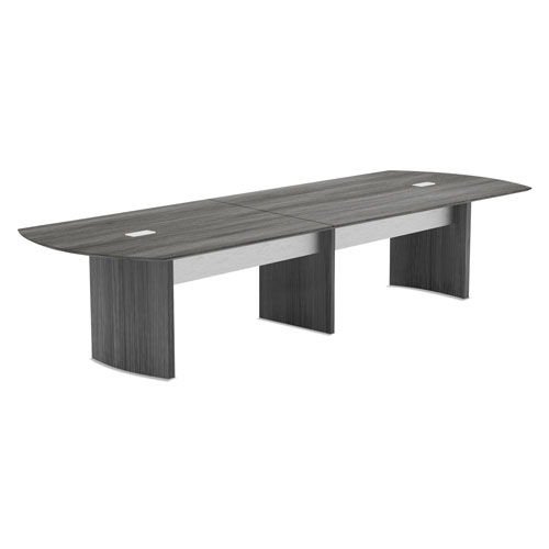 Safco Medina Conference Table Top, Half-Section, 72 x 48, Gray Steel