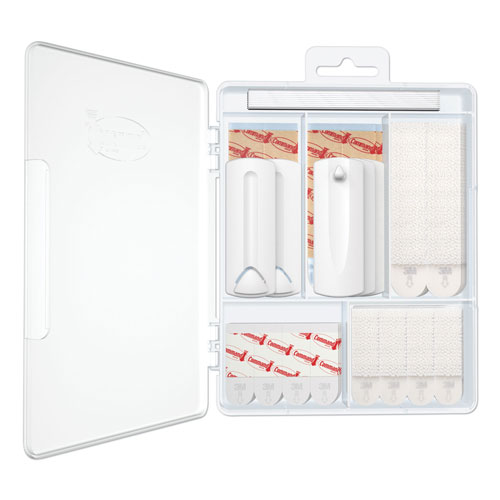 Command® Picture Hanging Kit, White/Clear, Assorted Sizes, 38 Pieces/Pack