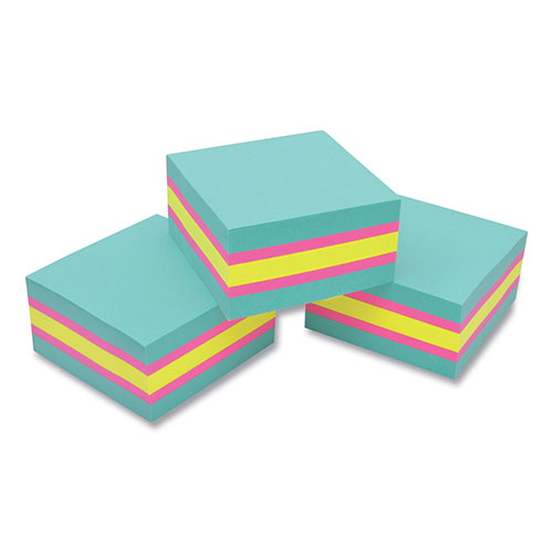 Post-it® Notes Cube, 3 x 3, Bright Blue, Bright Green, Bright Pink, 360 Sheets/Cube, 3 Cubes/Pack