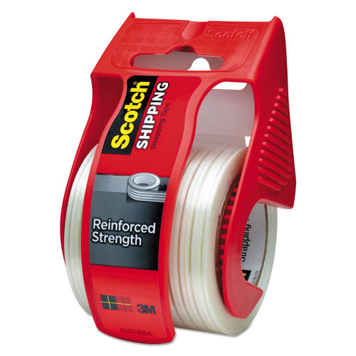 Scotch™ Reinforced Strength Shipping and Strapping Tape in Dispenser, 1.5