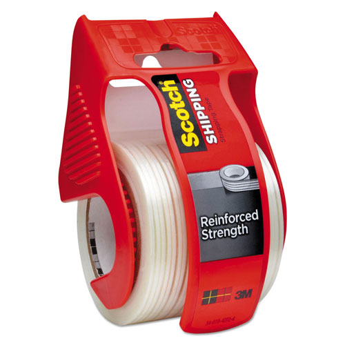 Scotch™ Reinforced Strength Shipping and Strapping Tape in Dispenser, 1.5