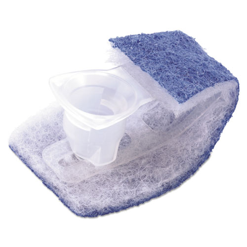 Scotch Brite® Disposable Toilet Scrubber Refill, Blue/White, 10/Pack