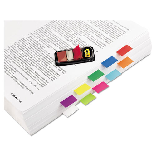 Post-it® Marking Page Flags in Dispensers, Red, 50 Flags/Dispenser, 12 Dispensers/Pack