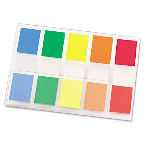 Post-it® Page Flags in Portable Dispenser, Assorted Primary, 20 Flags/Color