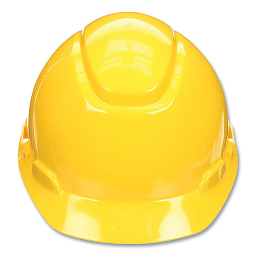 3M SecureFit Hard Hat with Uvicator, Four-Point Ratchet Suspension, Yellow