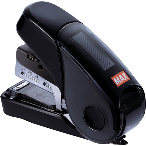 MAX Flat Clinch Mini Stapler - 25 Sheets Capacity - Black
