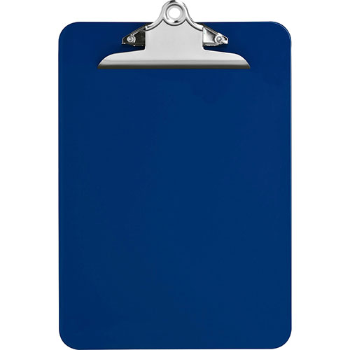 Nature Saver Plastic Clipboard, 1" Cap, 8 1/2"x12", Blue