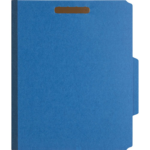 Nature Saver Classification Folders, w/ Fasteners, 1 Dvdr, Letter, 10/Box, Blue