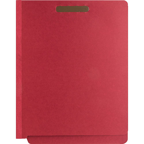 Nature Saver Classification Folder, End Tab, Letter, 2-Div, 10/BX, Red
