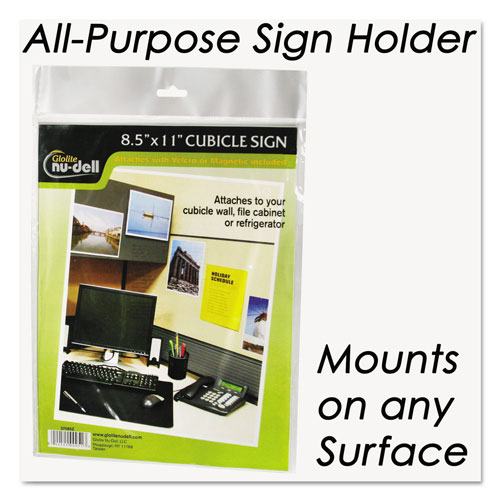 Nudell Plastics Clear Plastic Sign Holder, All-Purpose, 8 1/2 x 11