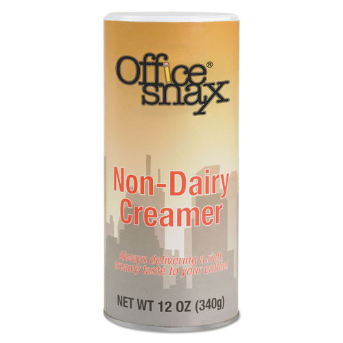 Office Snax Reclosable Powdered Non-Dairy Creamer, 12 oz Canister, 3/Pack