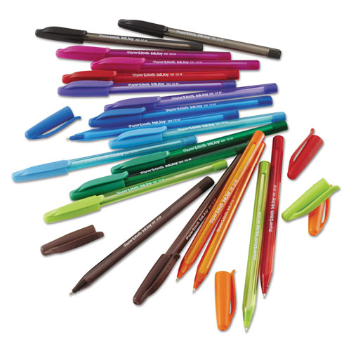 Papermate® InkJoy 100 Stick Ballpoint Pen, Medium 1mm, Assorted Ink/Barrel, 8/Set