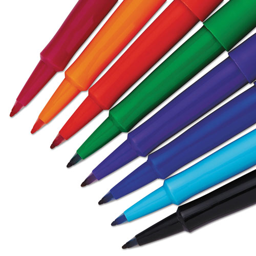 Papermate® Point Guard Flair Stick Porous Point Pen, Bold 1.4mm, Assorted Ink/Barrel, 48/Set