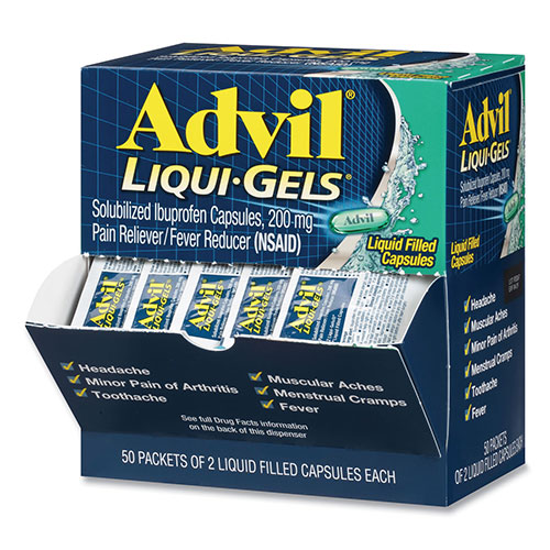 Advil® Liqui-Gels, Two-Pack, 50 Packs/Box