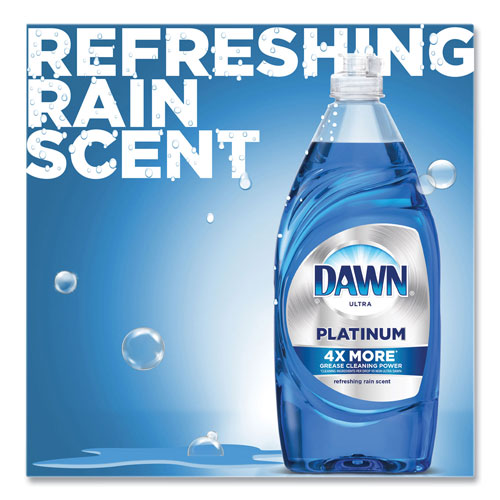 Dawn Platinum Liquid Dish Detergent, Refreshing Rain Scent, (3) 24 oz Bottles Plus (2) Sponges/Carton